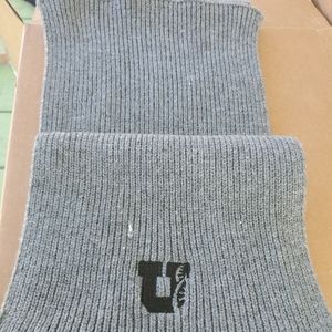 University of Utah (Health) gray and black scarf. 57". GUC.